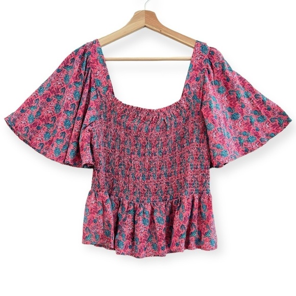 SIMPLY SOUTHERN Shirred Smocked Seahorse Top Size XL NEW - Picture 3 of 8